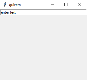 A text box filling the width of the screen